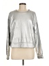 Pilcro Metallic Silver Sweatshirt Size M - photo 1