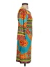 Hale Bob Print Teal Casual Dress Size S - photo 4
