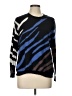 Nic + Zoe Animal Print Blue Pullover Sweater Size L - photo 1
