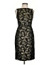 Talbots Color Block Damask Jacquard Gold Black Cocktail Dress Size S (estimated) - photo 1