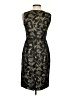 Talbots Color Block Damask Jacquard Gold Black Cocktail Dress Size S (estimated) - photo 2