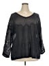 Gap 100% Cotton Solid Blue Black Pullover Sweater Size XXL - photo 1