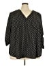 Torrid 100% Polyester Black 3/4 Sleeve Blouse Size 4X Plus (4) - photo 1