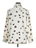 Ann Taylor 100% Polyester Print Ivory Long Sleeve Blouse Size XL - photo 2