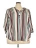 Torrid 100% Polyester Stripes Ivory 3/4 Sleeve Blouse Size 3X Plus (3) - photo 1
