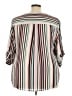 Torrid 100% Polyester Stripes Ivory 3/4 Sleeve Blouse Size 3X Plus (3) - photo 2