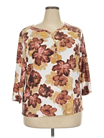 Karen Scott 3/4 Sleeve Blouse (view 1)