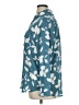 Ann Taylor Floral Teal Long Sleeve Blouse Size XL - photo 5