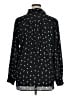 Ann Taylor 100% Polyester Stars Black Long Sleeve Blouse Size XL - photo 2