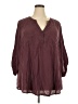 Torrid Burgundy 3/4 Sleeve Blouse Size 4X Plus (4) - photo 1