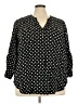 Torrid Polka Dots Black 3/4 Sleeve Blouse Size 4X Plus (4) - photo 1