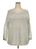 Gap 100% Cotton Metallic Silver Pullover Sweater Size XXL - photo 1