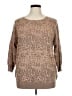 Chico's Animal Print Brown Pullover Sweater Size XL (3) - photo 1