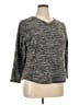 St. John's Bay 100% Polyester Gray Pullover Sweater Size XL Petite - photo 1