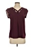 Daniel Rainn Burgundy Short Sleeve Blouse Size S - photo 1