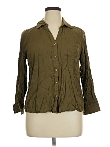 Rose + Olive 3/4 Sleeve Button-Down Shirt (view 1)