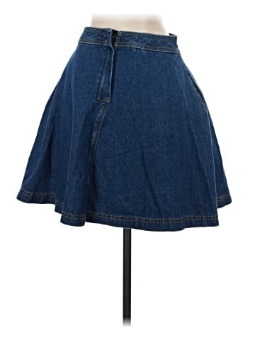 Pilcro and the Letterpress Denim Skirt (view 2)