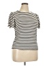 Green Envelope Stripes Ivory Short Sleeve T-Shirt Size XL - photo 1