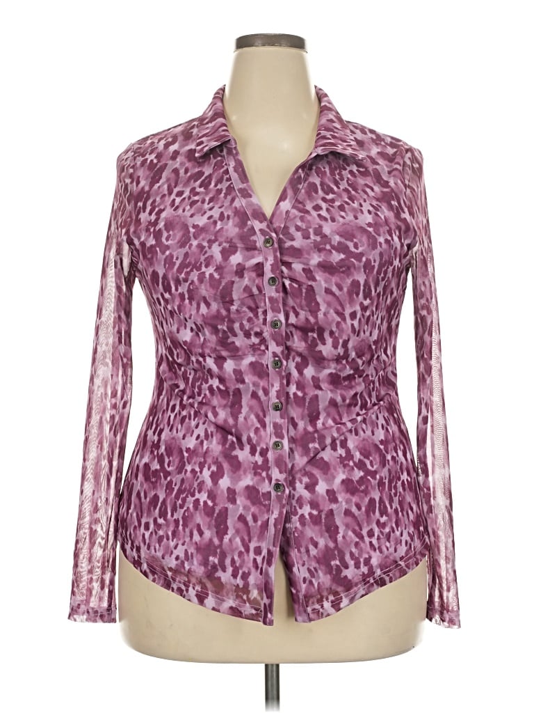 Prettygarden Long Sleeve Blouse In Purple
