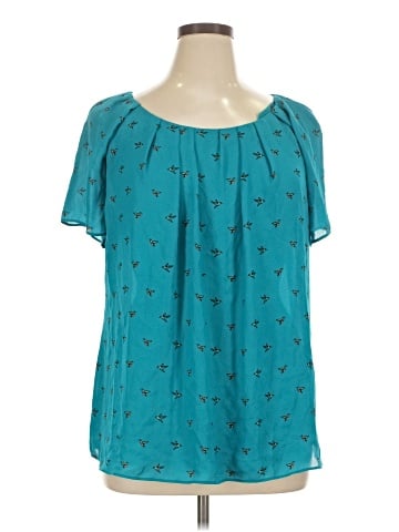 Worthington Short Sleeve Blouse (view 1)