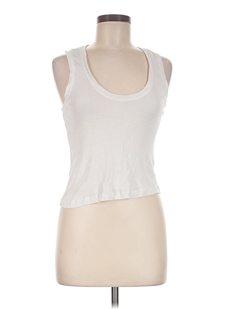 Pre-owned Goldie Tank Top White Halter Neckline Tops