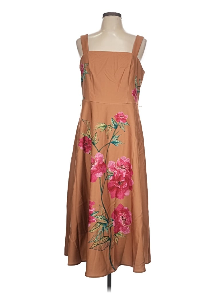 Pre-owned Motf Cocktail Dress In Tan