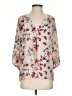 Rose & Thyme 100% Polyester Floral Pink 3/4 Sleeve Blouse Size S - photo 1