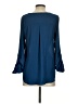 E&M Collection 100% Polyester Blue 3/4 Sleeve Blouse Size S - photo 2