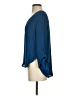E&M Collection 100% Polyester Blue 3/4 Sleeve Blouse Size S - photo 5