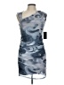 Caution to the Wind Graphic Gray Cocktail Dress Size L - photo 1