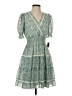 Taylor 100% Polyester Paisley Teal Casual Dress Size 4 - photo 1