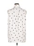 Ann Taylor 100% Polyester Polka Dots Ivory Sleeveless Blouse Size XL - photo 2