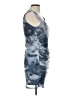 Caution to the Wind Graphic Gray Cocktail Dress Size L - photo 4