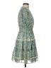 Taylor 100% Polyester Paisley Teal Casual Dress Size 4 - photo 4