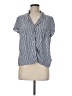 Splendid 100% Rayon Stripes Blue Short Sleeve Blouse Size M - photo 1
