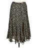 Kasper 100% Polyester Print Black Casual Skirt Size 14 - photo 1