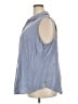 Croft & Barrow Blue Sleeveless Button-Down Shirt Size 2X - photo 5