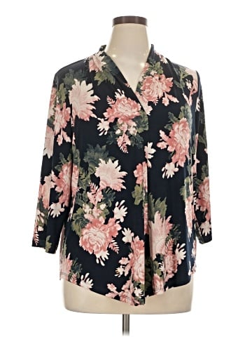 JM Collection 3/4 Sleeve Blouse (view 1)