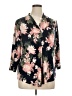 JM Collection Floral Black 3/4 Sleeve Blouse Size 1X - photo 1