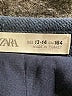 Zara 100% Polyester Solid Gray Blue Blazer Size 13 - 14 - photo 3