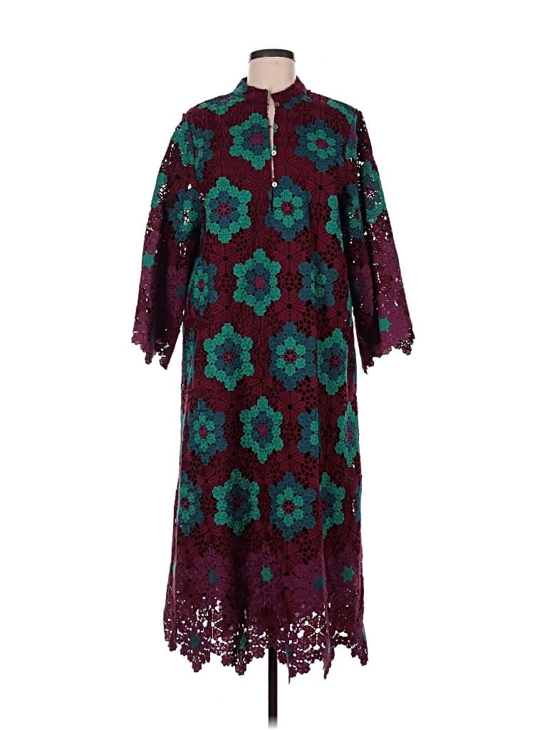 Pre-owned J.marie Casual Dress In Burgundy