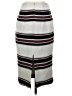 Express Stripes Gray Casual Skirt Size 4 - photo 2