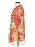 Soft Surroundings 100% Polyester Paisley Orange Long Sleeve Blouse Size L - photo 5
