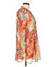 Soft Surroundings 100% Polyester Paisley Orange Long Sleeve Blouse Size L - photo 4