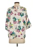 Cherish 100% Polyester Floral Ivory 3/4 Sleeve Blouse Size S - photo 2
