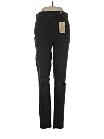 Madewell Tall Curvy High-Rise Skinny Jeans in Black Sea (view 1)