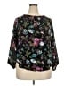 Unbranded 100% Rayon Black 3/4 Sleeve Blouse Size XXL - photo 1