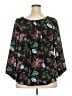 Unbranded 100% Rayon Black 3/4 Sleeve Blouse Size XXL - photo 2