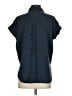 Quince Solid Blue Short Sleeve Blouse Size XS - photo 2