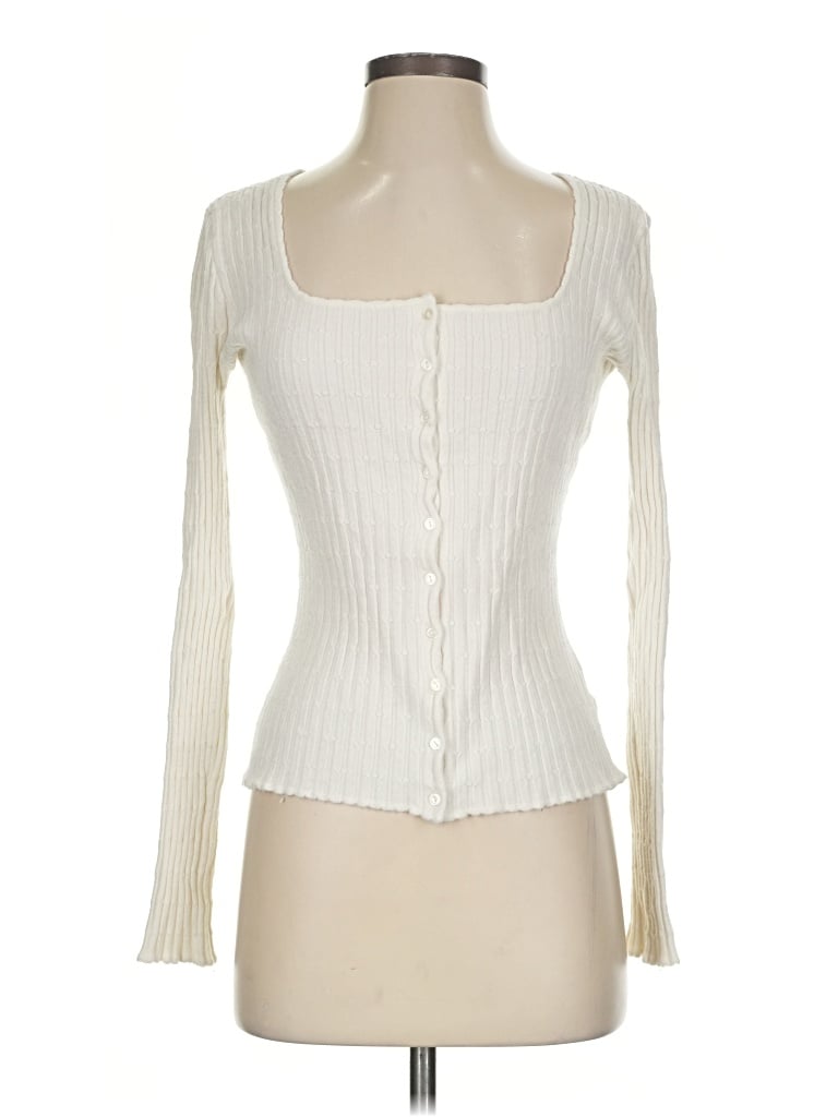 Pre-owned Z Supply Cardigan Sweater In Ivory